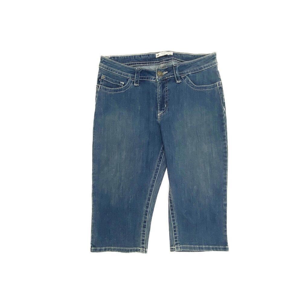 Lee Lower On the Waist Capri Women's size 12 Dark Wash‎ Blue Denim Jeans